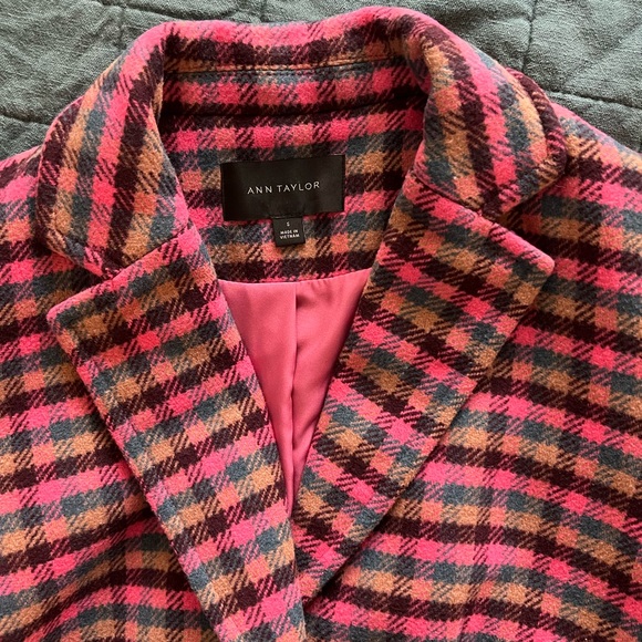 Ann Taylor Chesterfield Checked Coat S - Picture 4 of 7